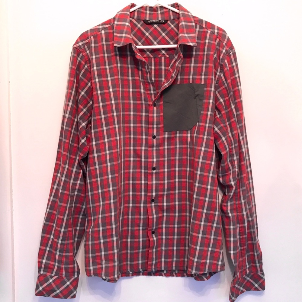 Arc'teryx Red Plaid Casual Button Down Shirt